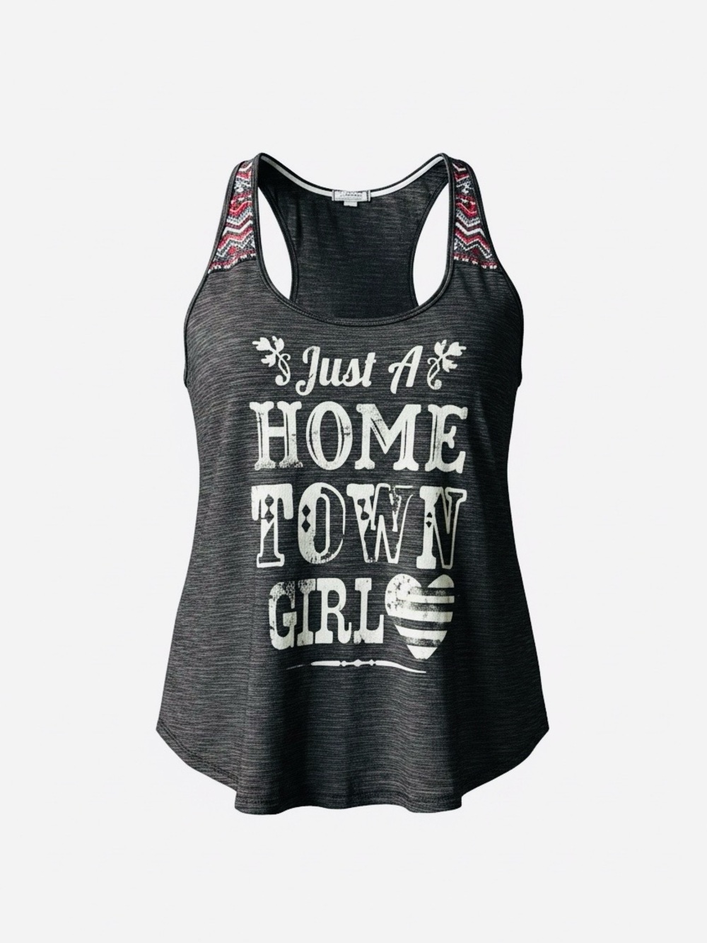 VTG Eyeshadow Y2K Graphic Tank “Just A Home Town Girl” Boho Western Racerback